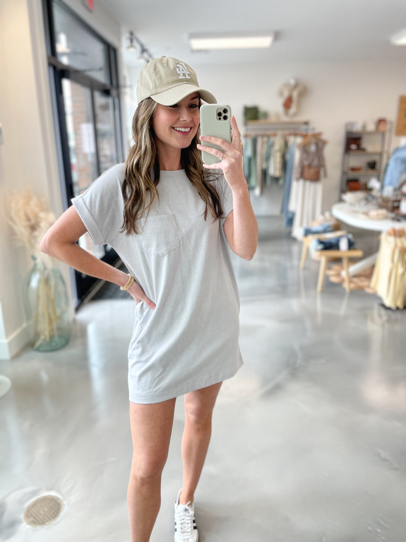 Daily Tee Dress in Grey