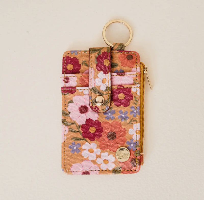 Mustard Floral Keychain Wallet