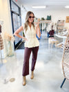 Elena Zip Top in Cream