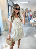 Roman Linen Button Down Dress