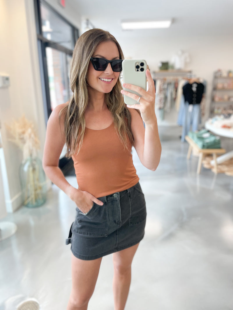 Tay Cargo Mini Skirt in Black