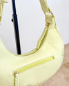 Aria Whipstich Crescent Bag in Pastel Yellow