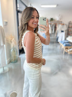 Ada Terracotta Striped Tank