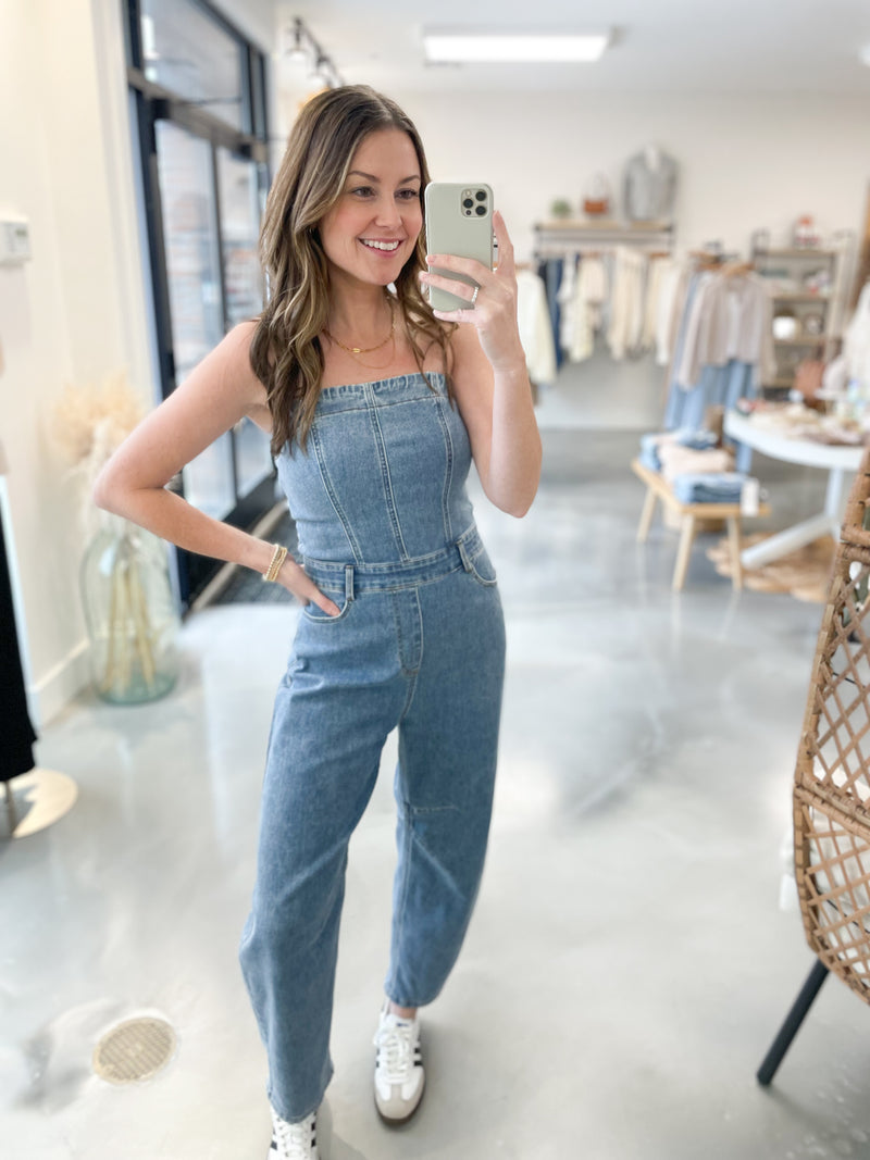 Jade Denim Jumpsuit