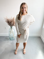 Adele Sweater Dress in Ivory