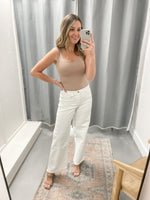 Olivia Wide Leg Jean in White