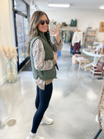Olive Puff Vest