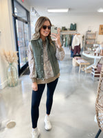 Olive Puff Vest