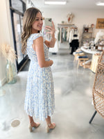 Cassidy Floral Dress in Blue