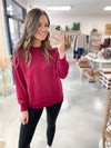 Boyfriend Crew in Wine / FINAL SALE