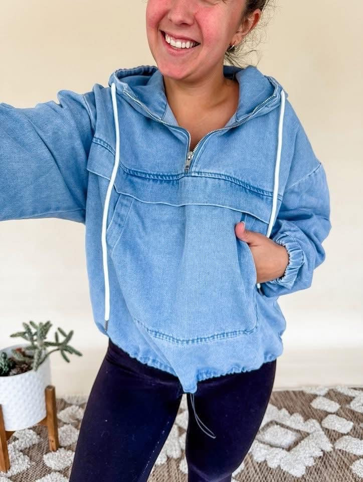 *PRE-ORDER* Washed Denim Hoodie