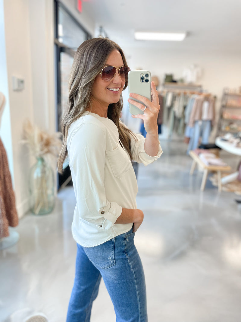 Carson Blouse in Cream