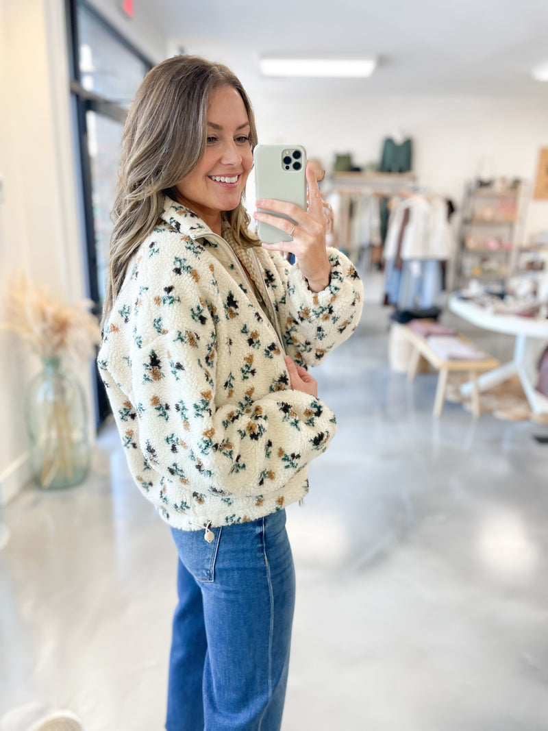 Floral Sherpa Jacket