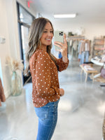 Libby Dottie Top in Brown