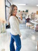 Tristan Stripe Sweater in Oat
