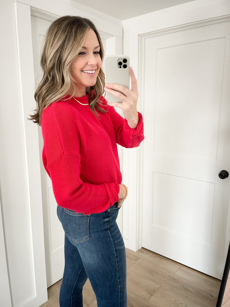 Rachel Sweater in Red