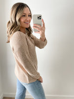 Taupe Two Tone Sweater