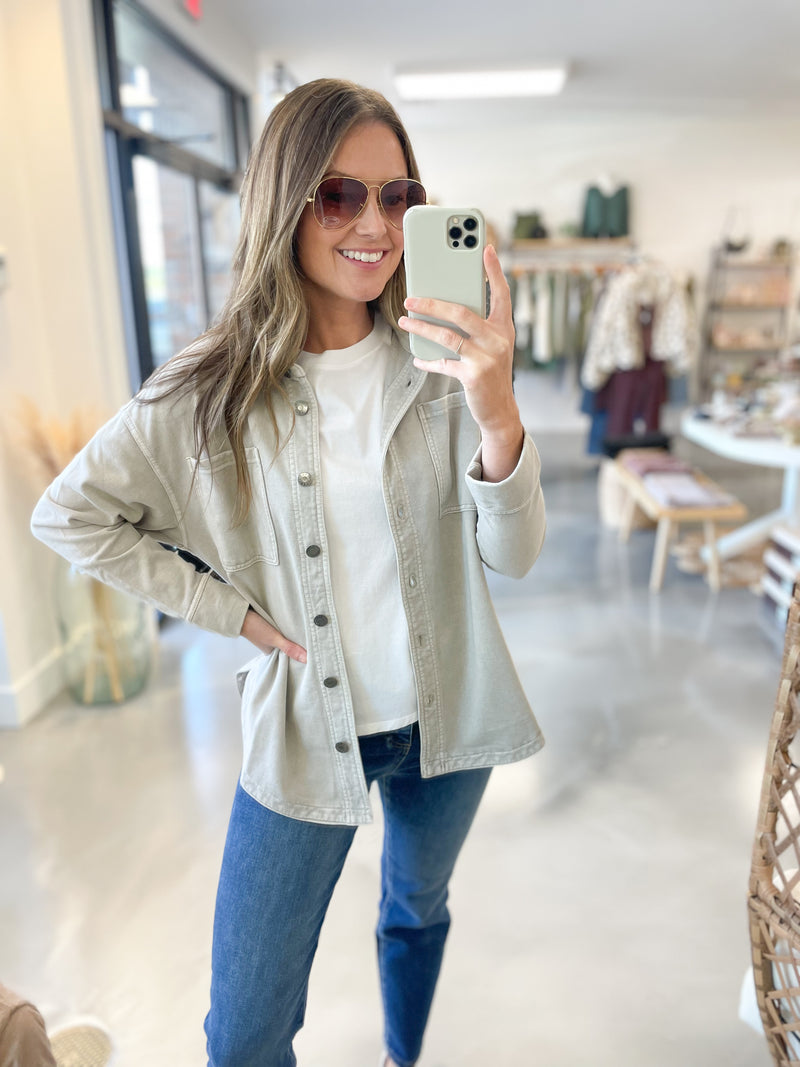 Denver Jacket in Light Grey