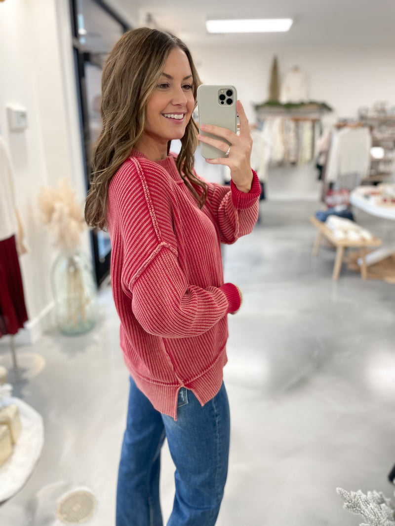 Audra Sweater in Red