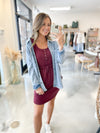 Sleeveless Ribbed Dress in Wine