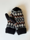 Black Fair Isle Mittens
