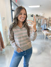 Varsity Stripe Polo Sweater