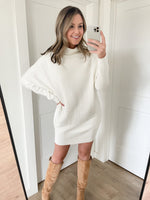 Sophia Sweater Dress in White