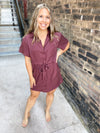Plum Shirt Dress