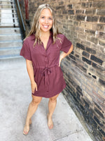 Plum Shirt Dress