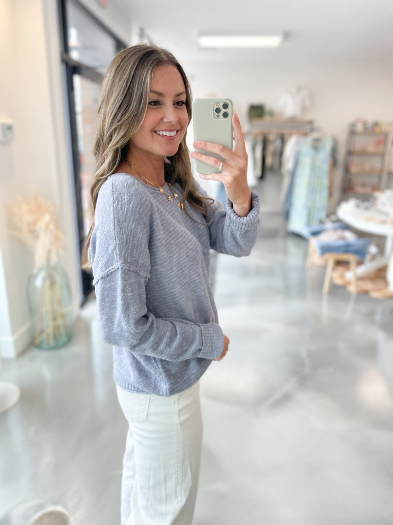 Harbor Sweater in Periwinkle