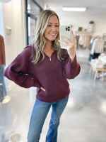 Greyson Zip Pullover Mahogany