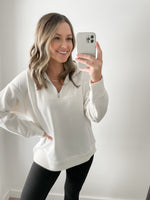 French Terry Pullover in Ivory