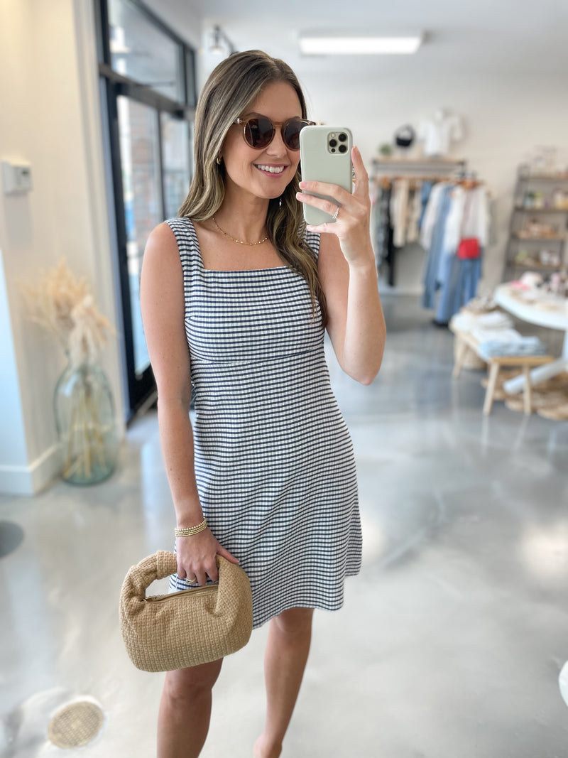 Liberty Navy Gingham Dress