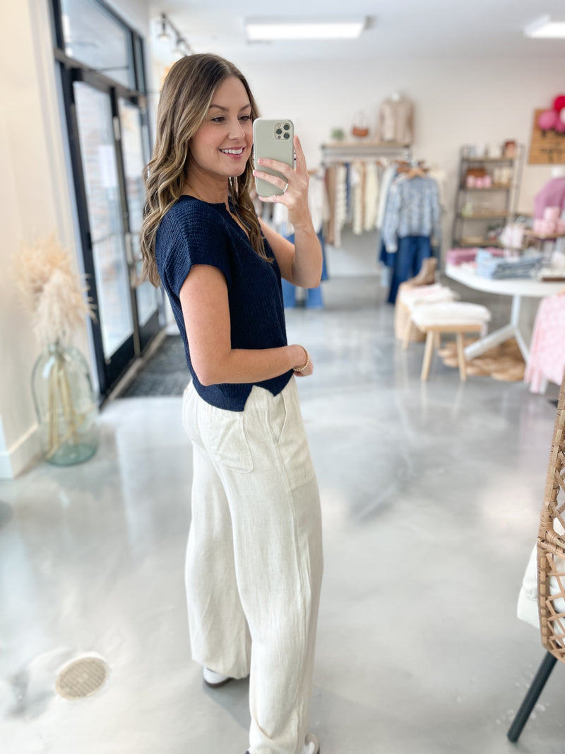 Sicily Linen Pants in Cream