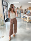 Double V Ribbed Tank in Oat