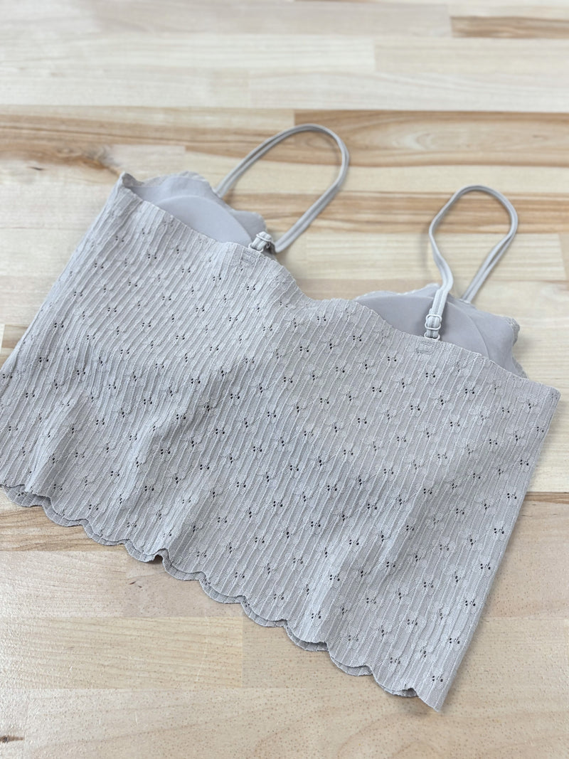 Seamless Lace Bralette in Mocha