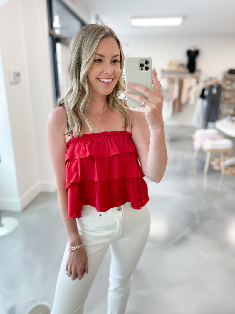 Firecracker Ruffle Tank