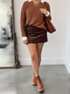Kyle Suede Skirt in Espresso