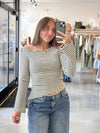 Asymmetrical Stripe Top