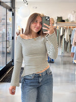 Asymmetrical Stripe Top