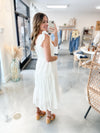 White Eyelet Midi Dress