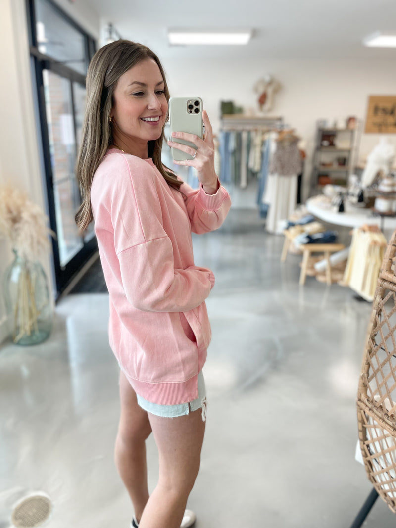 Forever Crewneck in Pink