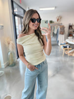 Mara Asymmetrical Top in Cream