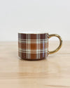 Brown Plaid Mug