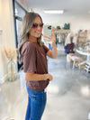 Jersey Crop Tee in Mocha
