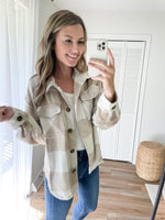 Everyday Favorite Plaid Shacket in Khaki