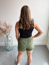 Right on Track Shorts in Olive