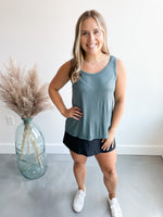 Breathe Tank in Dusty Teal / FINAL SALE