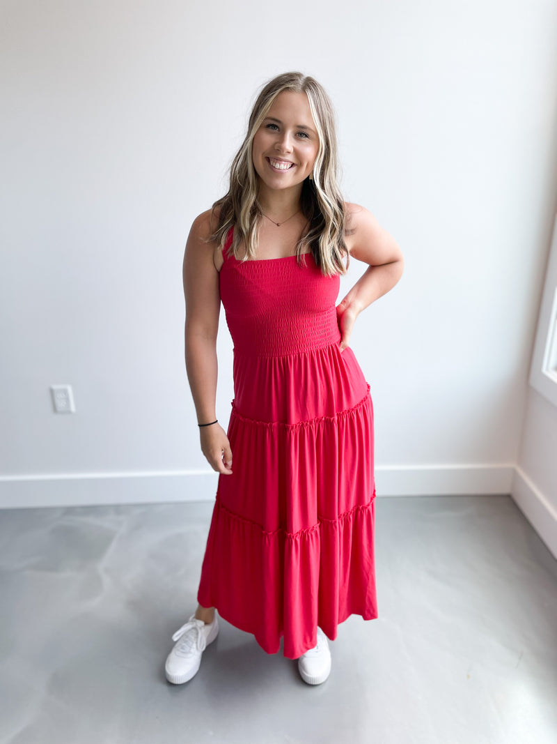 Making Waves Dress in Red