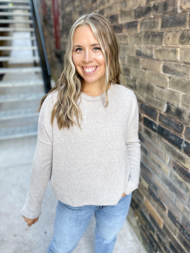 Carter Sweater in Mocha // DOW // Final Sale